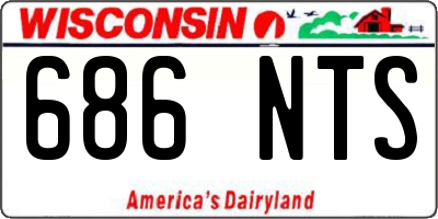 WI license plate 686NTS