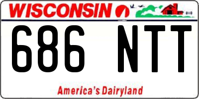 WI license plate 686NTT
