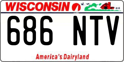 WI license plate 686NTV