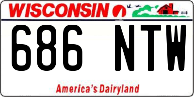 WI license plate 686NTW