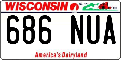 WI license plate 686NUA