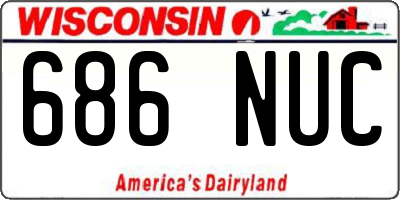 WI license plate 686NUC