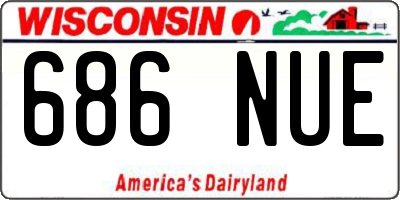 WI license plate 686NUE