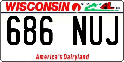 WI license plate 686NUJ