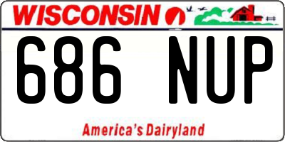 WI license plate 686NUP