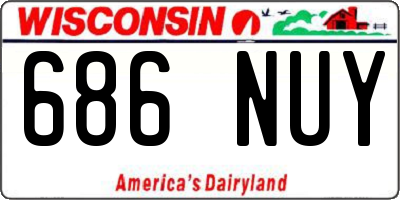 WI license plate 686NUY