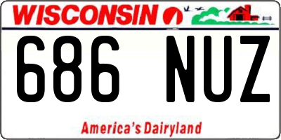 WI license plate 686NUZ