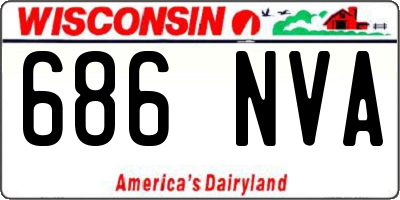 WI license plate 686NVA
