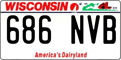 WI license plate 686NVB