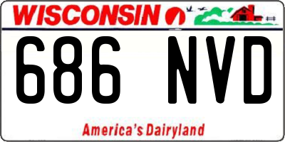 WI license plate 686NVD