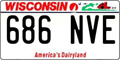 WI license plate 686NVE