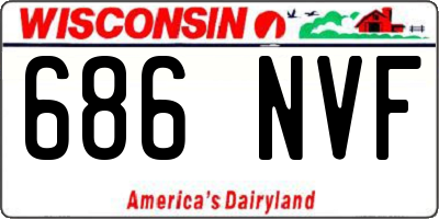 WI license plate 686NVF