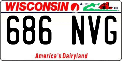 WI license plate 686NVG