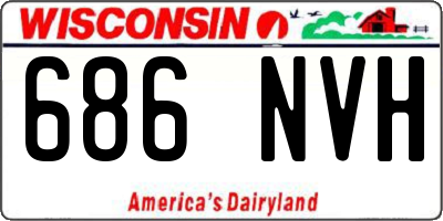 WI license plate 686NVH