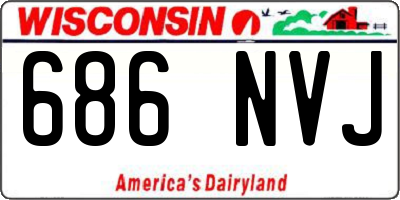 WI license plate 686NVJ