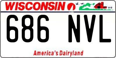 WI license plate 686NVL