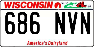 WI license plate 686NVN