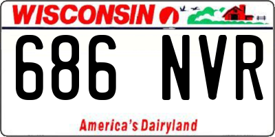 WI license plate 686NVR