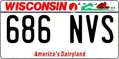 WI license plate 686NVS