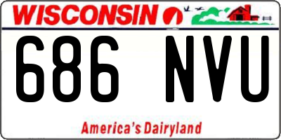 WI license plate 686NVU