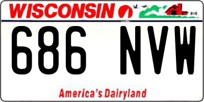 WI license plate 686NVW