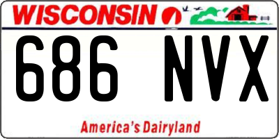 WI license plate 686NVX
