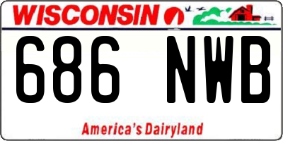 WI license plate 686NWB