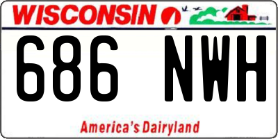 WI license plate 686NWH