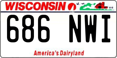 WI license plate 686NWI