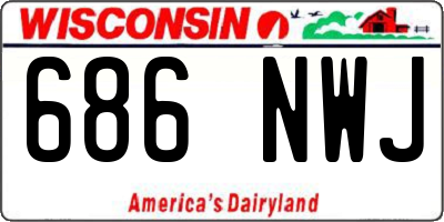 WI license plate 686NWJ