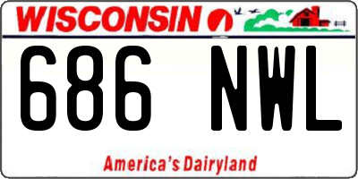WI license plate 686NWL