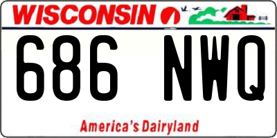 WI license plate 686NWQ