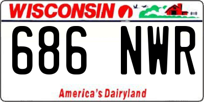 WI license plate 686NWR