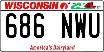 WI license plate 686NWU