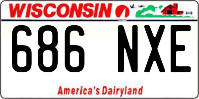 WI license plate 686NXE