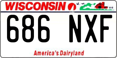WI license plate 686NXF