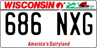 WI license plate 686NXG