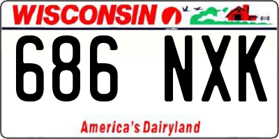 WI license plate 686NXK