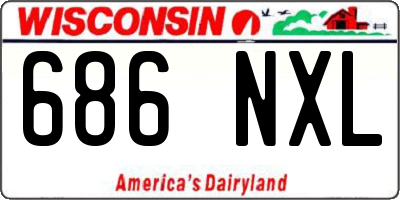 WI license plate 686NXL