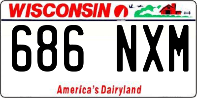 WI license plate 686NXM