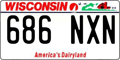 WI license plate 686NXN