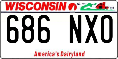 WI license plate 686NXO