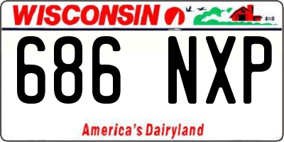 WI license plate 686NXP