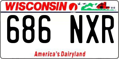 WI license plate 686NXR