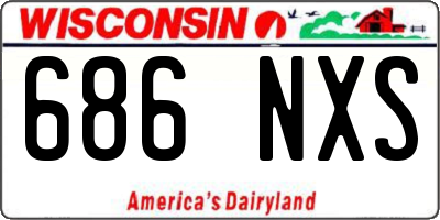 WI license plate 686NXS