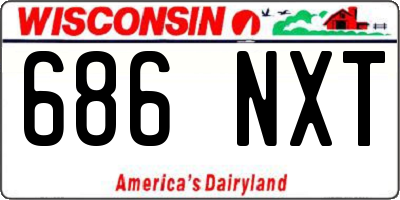 WI license plate 686NXT