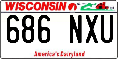WI license plate 686NXU