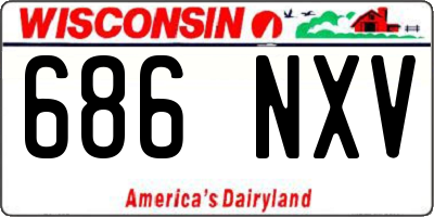 WI license plate 686NXV