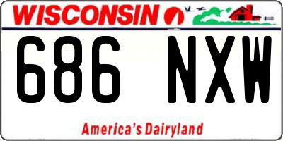 WI license plate 686NXW