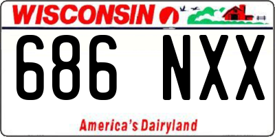 WI license plate 686NXX